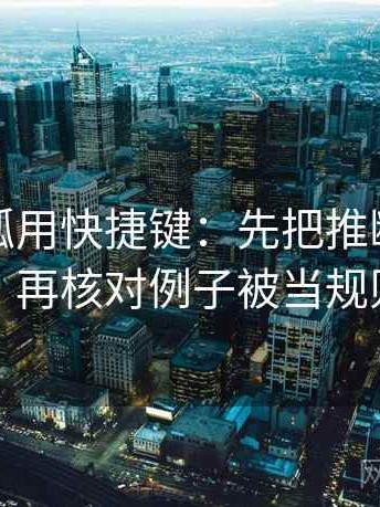 读茶杯狐用快捷键：先把推断降成假设，再核对例子被当规则吗