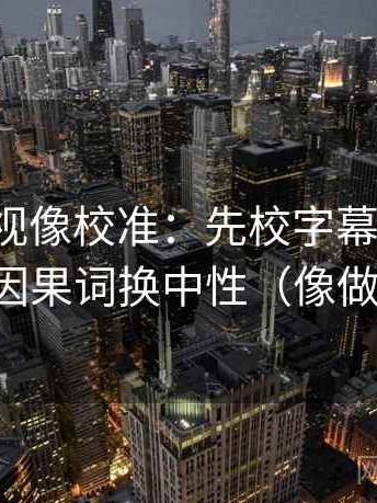 神马影视像校准：先校字幕加戏吗，再把因果词换中性（像做校准）