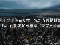 风车动漫像做复盘：先对齐传播链断了吗，再把定论改概率（读完更清醒）