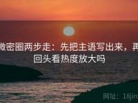 微密圈两步走：先把主语写出来，再回头看热度放大吗