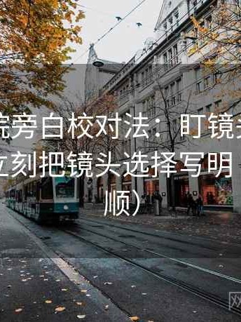 星辰影院旁白校对法：盯镜头选择性强吗，立刻把镜头选择写明（读完更顺）
