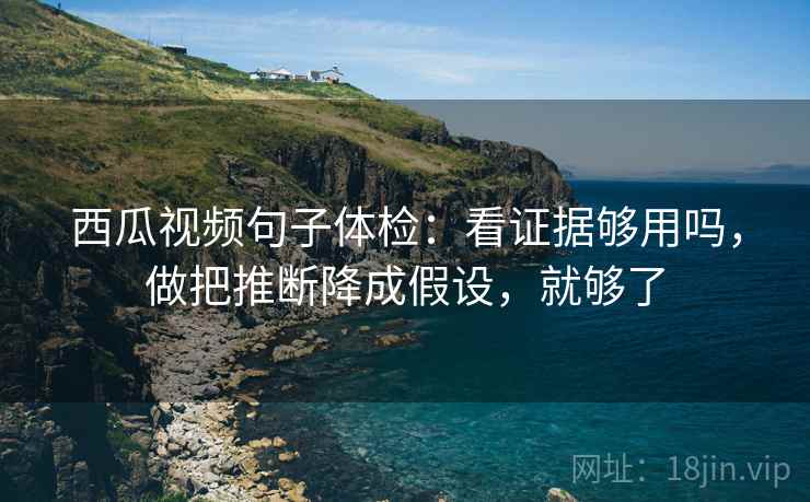 西瓜视频句子体检：看证据够用吗，做把推断降成假设，就够了